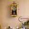 Clockswise Vintage Grandfather Wood-Looking Plastic Pendulum Decorative Battery Operated Wall Clock Brown, for Office, Home Decor, Living Room, Kitchen, or Dining Room
